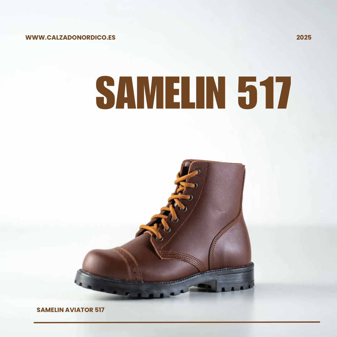 Samelin Aviator Botas de Piel Marron