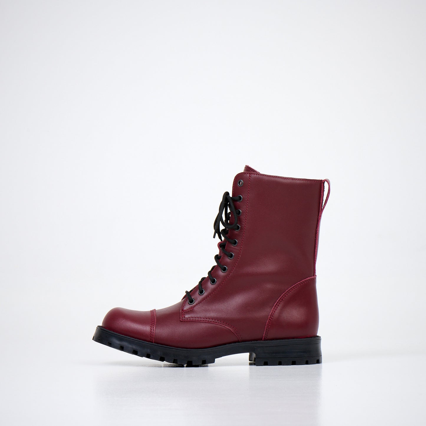 botas de cuero punk rojas